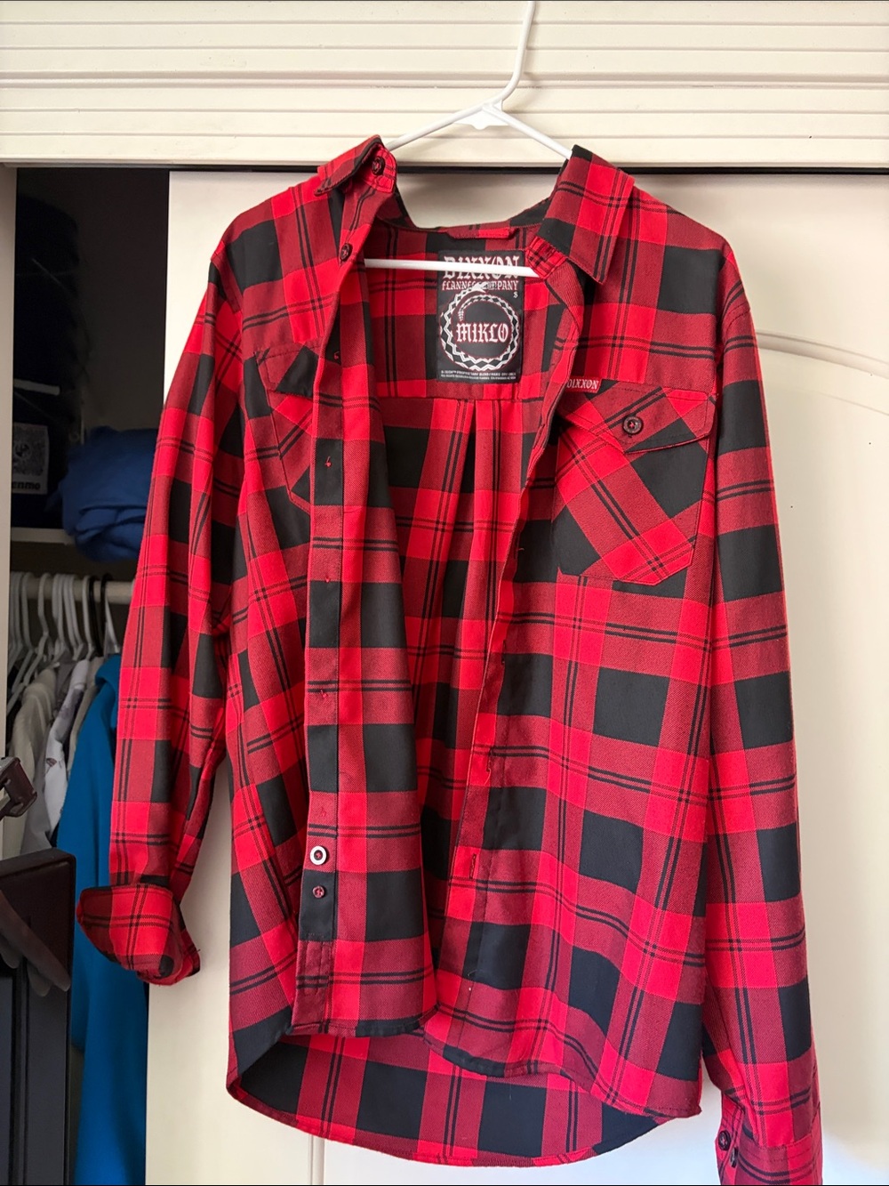 DIXXON Red and Black Plaid Button-Down Shirt